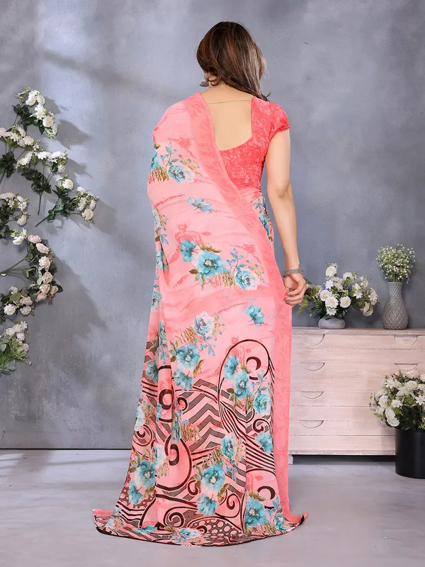 Floral_Print_Georgette_saree_with_Unstitched_Blouse_Piece