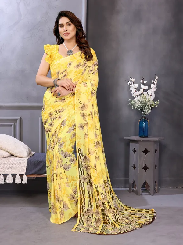 Anand_Sarees_Floral_Print_Daily_Wear_Georgette_Saree_(Yellow,_Beige)