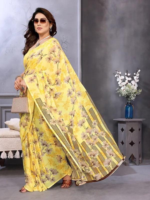 Anand_Sarees_Floral_Print_Daily_Wear_Georgette_Saree_(Yellow,_Beige)