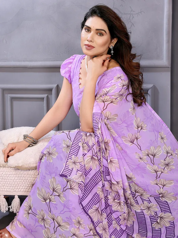 Anand_Sarees_Floral_Print_Daily_Wear_Georgette_Saree_(Purple,_Blue)