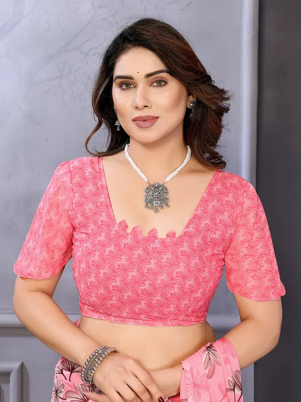 Anand_Sarees_Floral_Print_Daily_Wear_Georgette_Saree_(Pink)