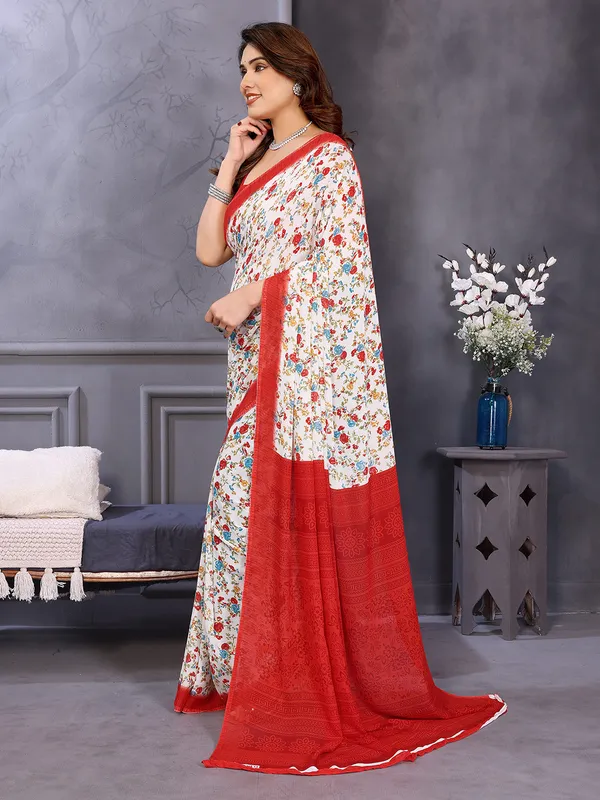 Anand_Sarees_Ombre,_Paisley,_Floral_Print_Daily_Wear_Georgette_Saree_(Red,_White)