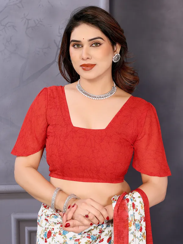 Anand_Sarees_Ombre,_Paisley,_Floral_Print_Daily_Wear_Georgette_Saree_(Red,_White)
