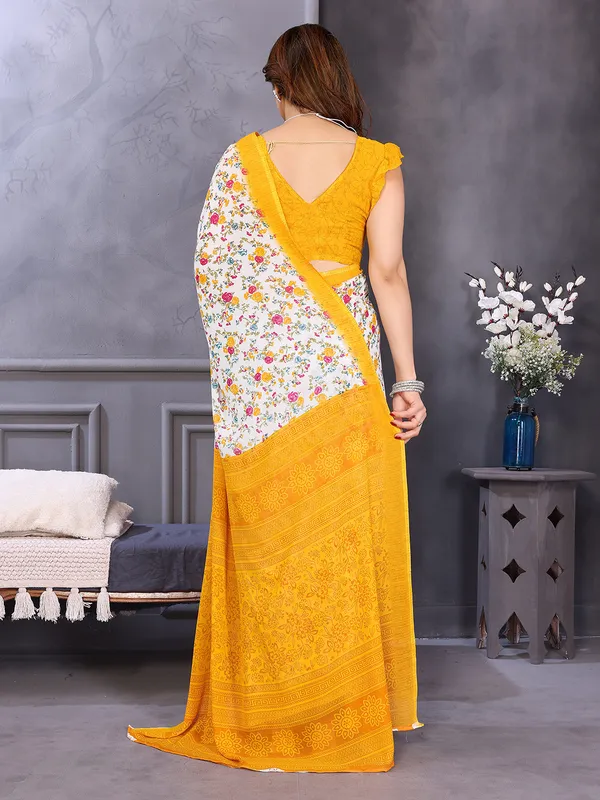 Anand_Sarees_Ombre,_Paisley,_Floral_Print_Daily_Wear_Georgette_Saree_(Yellow,_White)