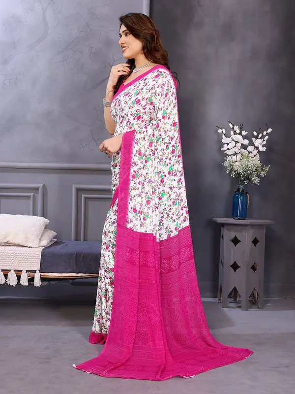 Anand_Sarees_Ombre,_Paisley,_Floral_Print_Daily_Wear_Georgette_Saree_(Pink,_White)