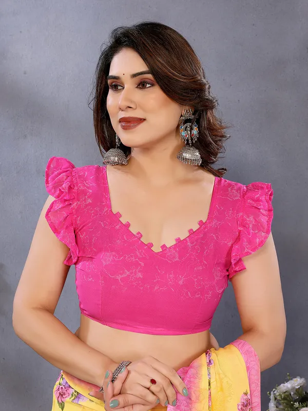 Anand_Sarees_Paisley,_Floral_Print_Daily_Wear_Georgette_Saree_(Yellow,_Pink)