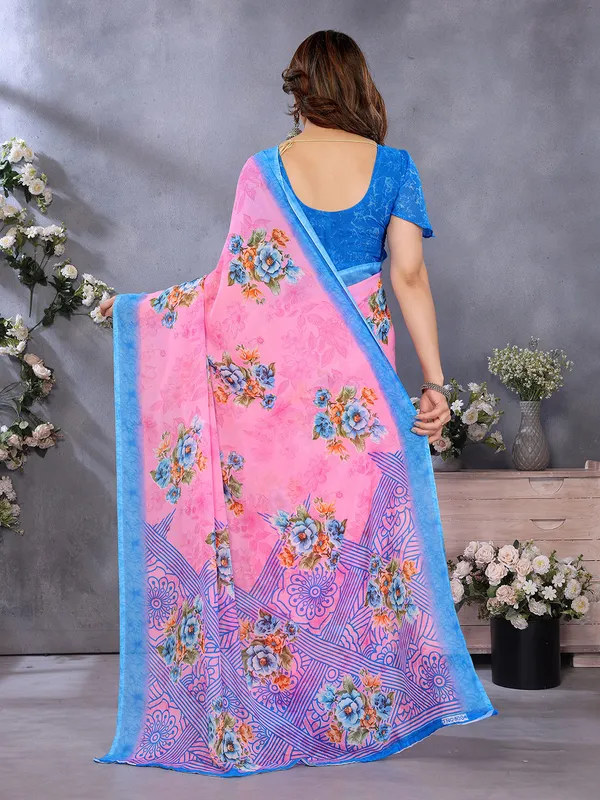 Anand_Sarees_Paisley,_Floral_Print_Daily_Wear_Georgette_Saree_(Pink,_Light_Blue)