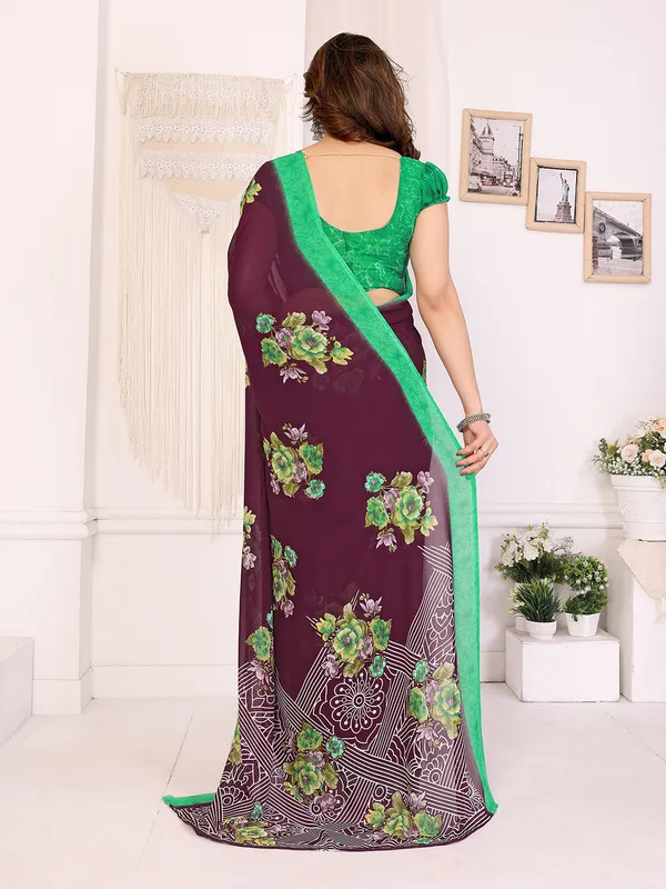 Anand_Sarees_Paisley,_Floral_Print_Daily_Wear_Georgette_Saree_(Brown,_Green)