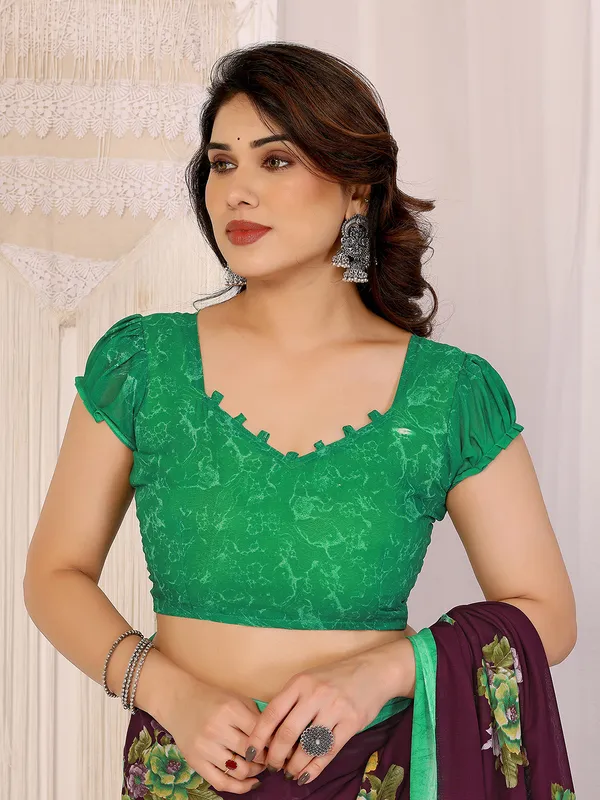 Anand_Sarees_Paisley,_Floral_Print_Daily_Wear_Georgette_Saree_(Brown,_Green)