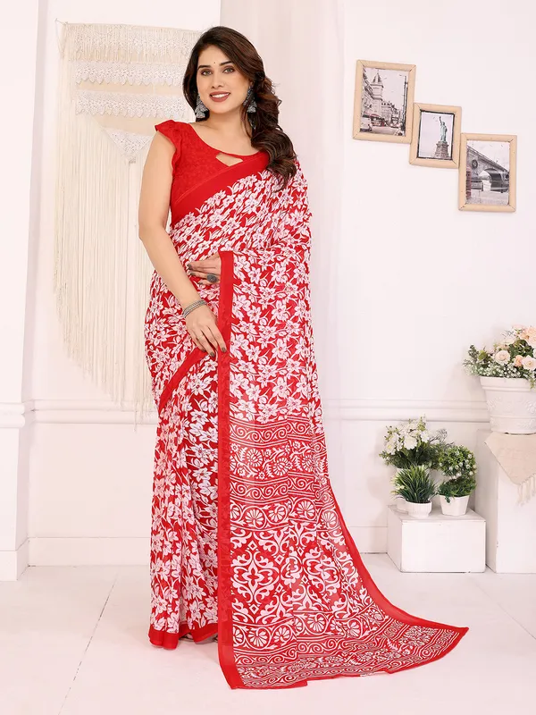 Anand_Sarees_Paisley,_Floral_Print_Daily_Wear_Georgette_Saree_(Red)