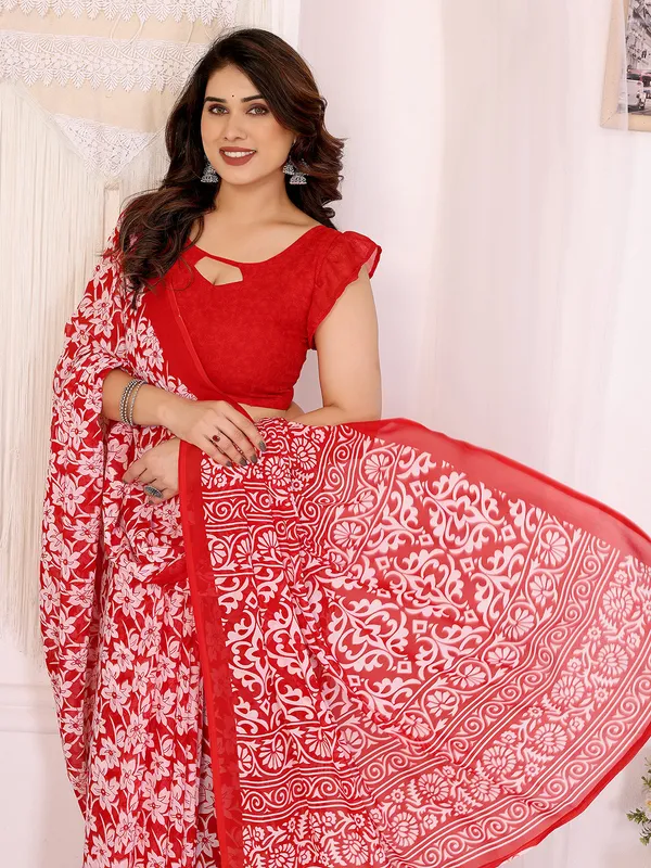 Anand_Sarees_Paisley,_Floral_Print_Daily_Wear_Georgette_Saree_(Red)