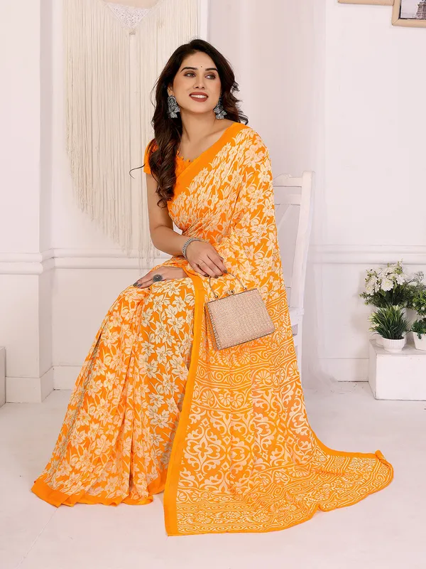 Anand_Sarees_Paisley,_Floral_Print_Daily_Wear_Georgette_Saree_(Yellow)