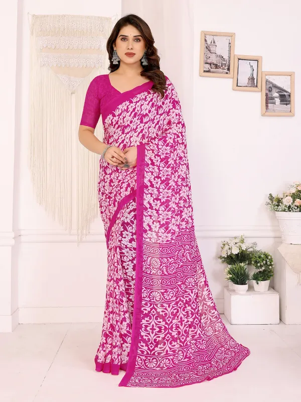 Anand_Sarees_Paisley,_Floral_Print_Daily_Wear_Georgette_Saree_(Pink)