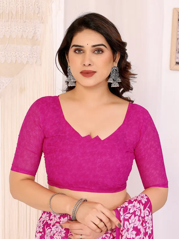 Anand_Sarees_Paisley,_Floral_Print_Daily_Wear_Georgette_Saree_(Pink)