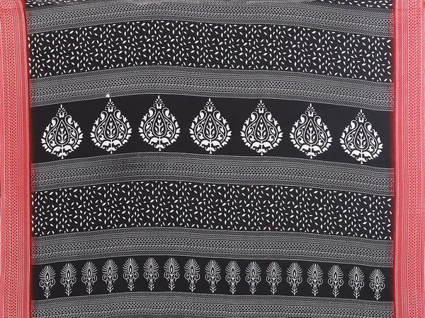 Anand_Sarees_Paisley,_Floral_Print_Daily_Wear_Georgette_Saree_(Black,_Red)