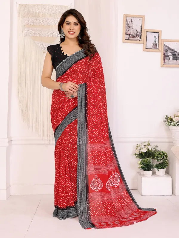 Anand_Sarees_Paisley,_Floral_Print_Daily_Wear_Georgette_Saree_(Red,_Black)