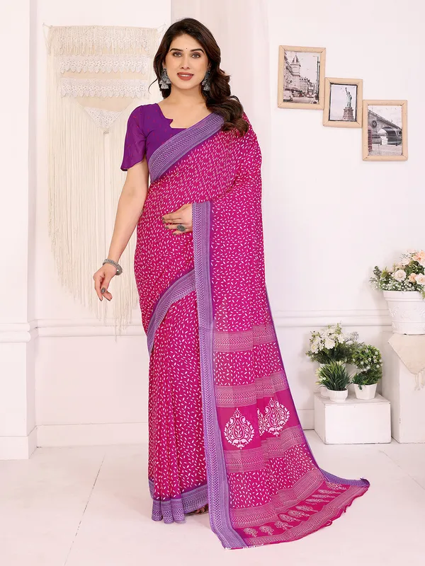 Anand_Sarees_Paisley,_Floral_Print_Daily_Wear_Georgette_Saree_(Pink,_Purple)