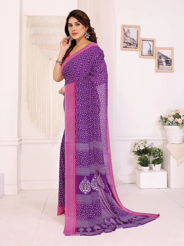 Anand_Sarees_Paisley,_Floral_Print_Daily_Wear_Georgette_Saree_(Purple,_Pink)
