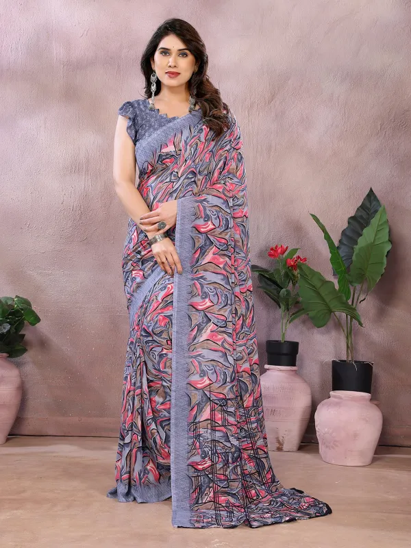 Floral_Print_Georgette_saree_with_Unstitched_Blouse_Piece