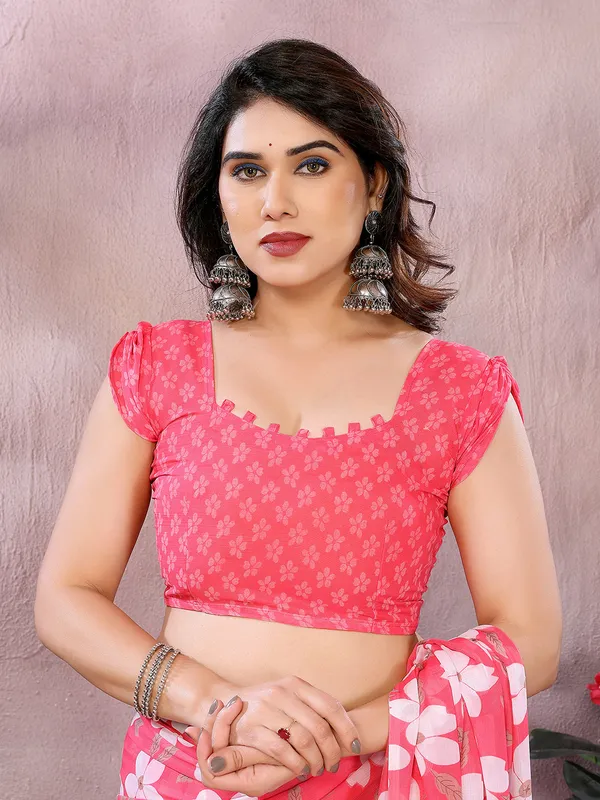 Anand_Sarees_Paisley,_Floral_Print_Daily_Wear_Georgette_Saree_(Pink)