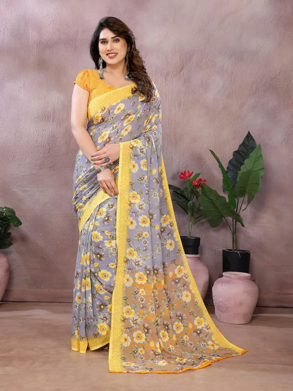 Anand_Sarees_Paisley,_Floral_Print_Daily_Wear_Georgette_Saree_(Grey,_Yellow)