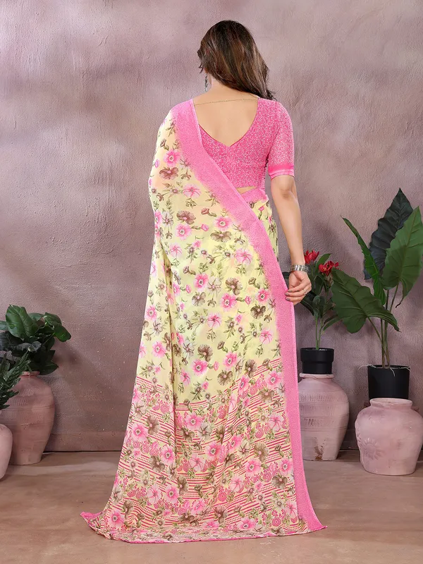 Anand_Sarees_Paisley,_Floral_Print_Daily_Wear_Georgette_Saree_(Pink,_Cream)
