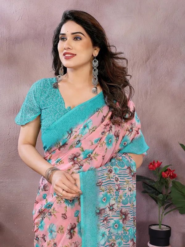 Anand_Sarees_Paisley,_Floral_Print_Daily_Wear_Georgette_Saree_(Light_Blue,_Pink)