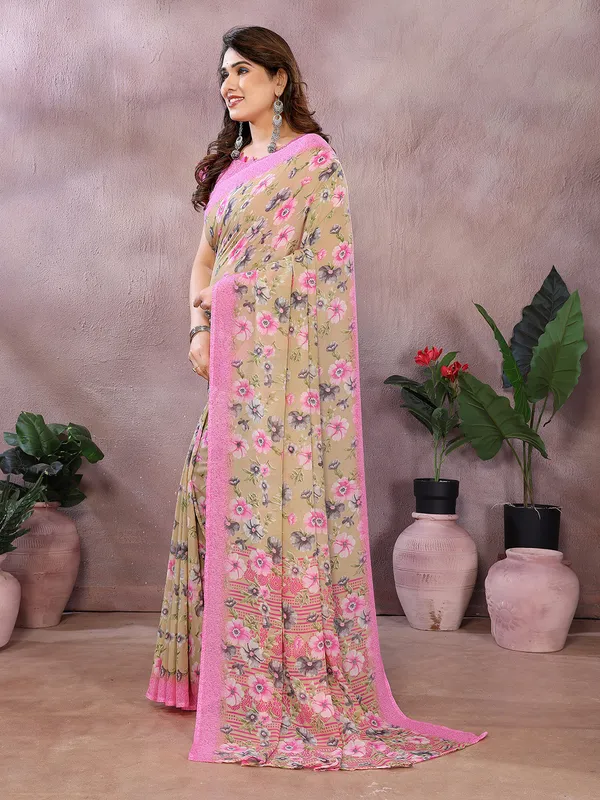 Anand_Sarees_Paisley,_Floral_Print_Daily_Wear_Georgette_Saree_(Pink,_Beige)