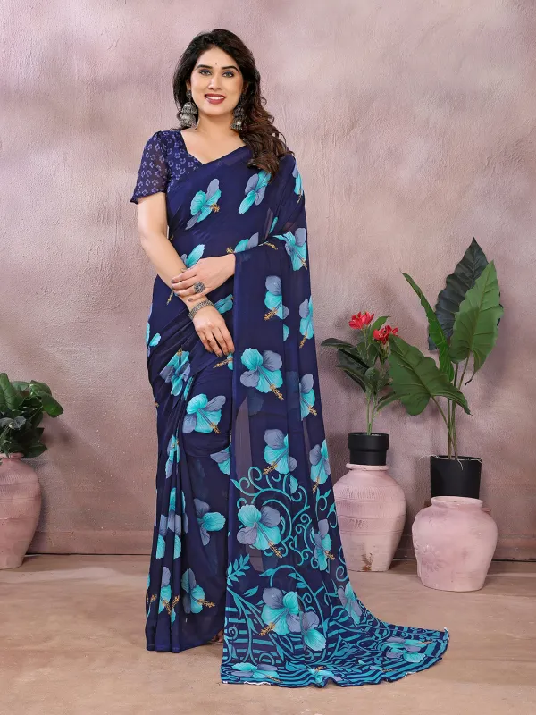 Anand_Sarees_Floral_Print_Daily_Wear_Georgette_Saree_(Dark_Blue,_Light_Blue)
