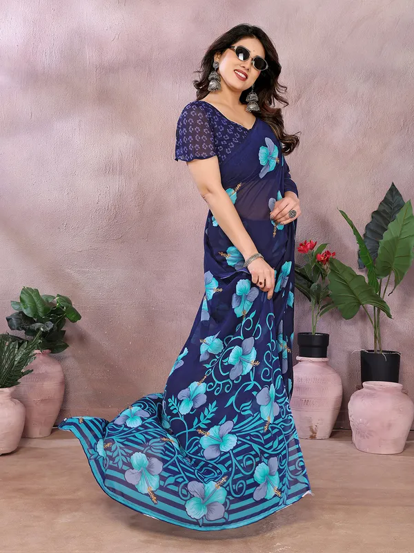 Anand_Sarees_Floral_Print_Daily_Wear_Georgette_Saree_(Dark_Blue,_Light_Blue)