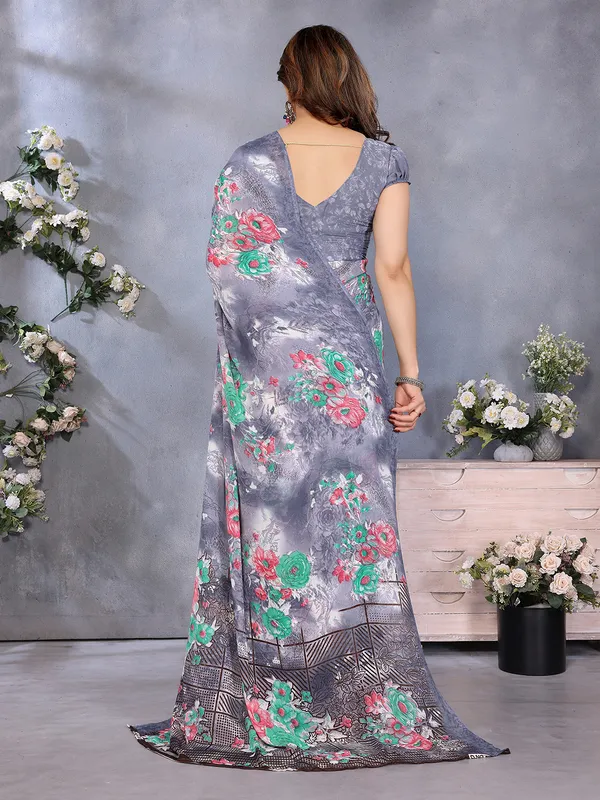 Floral_Print_Georgette_saree_with_Unstitched_Blouse_Piece