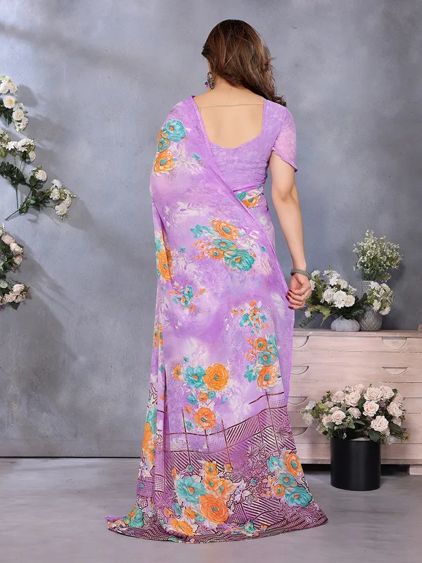 Floral_Print_Georgette_saree_with_Unstitched_Blouse_Piece
