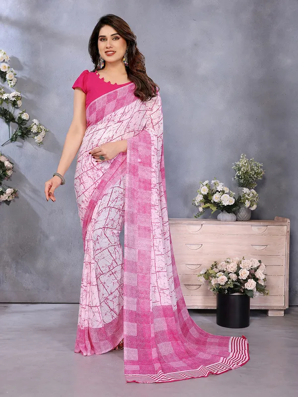Floral_Print_Georgette_saree_with_Unstitched_Blouse_Piece
