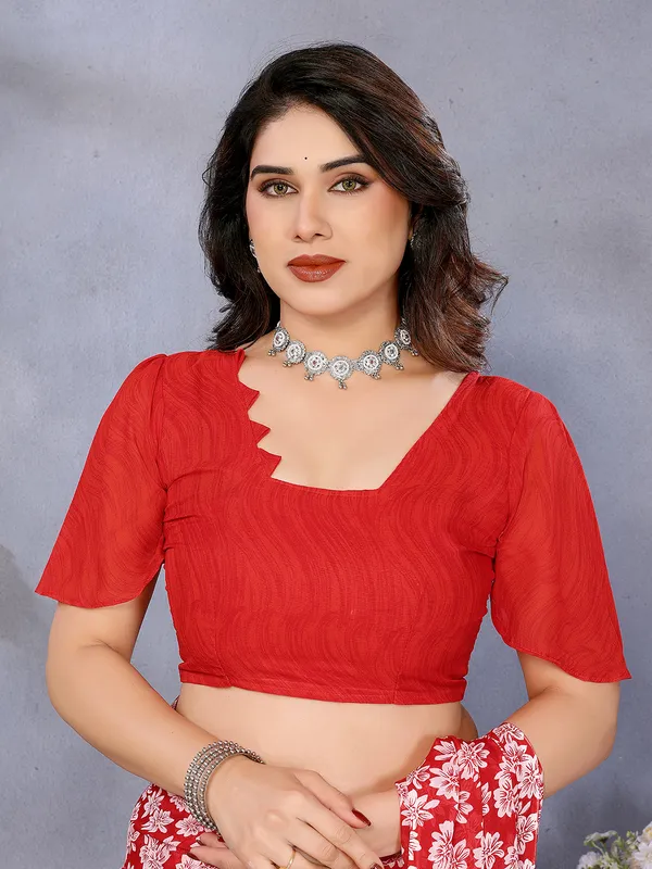 Floral_Print_Georgette_saree_with_Unstitched_Blouse_Piece