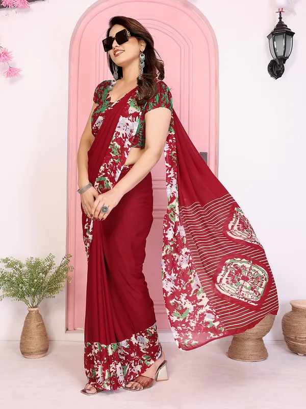 Floral_Print_Georgette_saree_with_Unstitched_Blouse_Piece