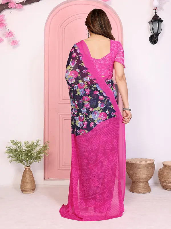Floral_Print_Georgette_saree_with_Unstitched_Blouse_Piece