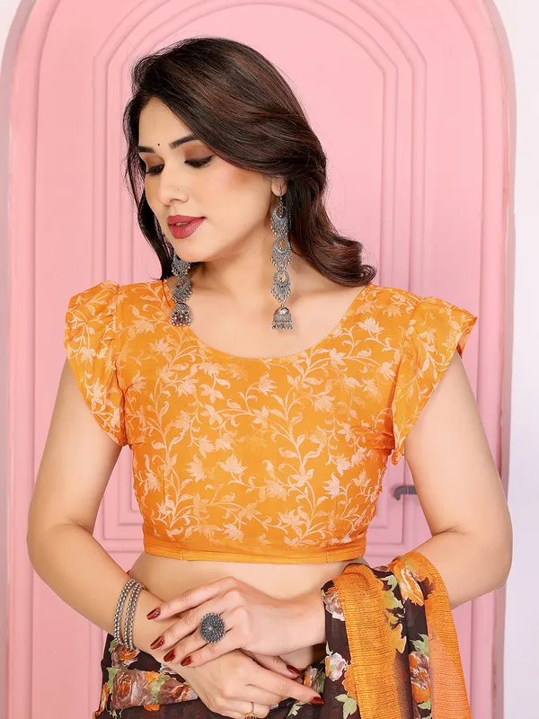 Floral_Print_Georgette_saree_with_Unstitched_Blouse_Piece