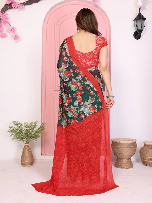 Floral_Print_Georgette_saree_with_Unstitched_Blouse_Piece