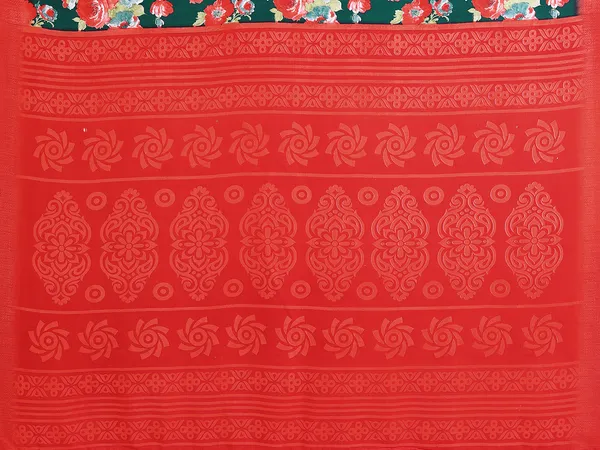 Floral_Print_Georgette_saree_with_Unstitched_Blouse_Piece