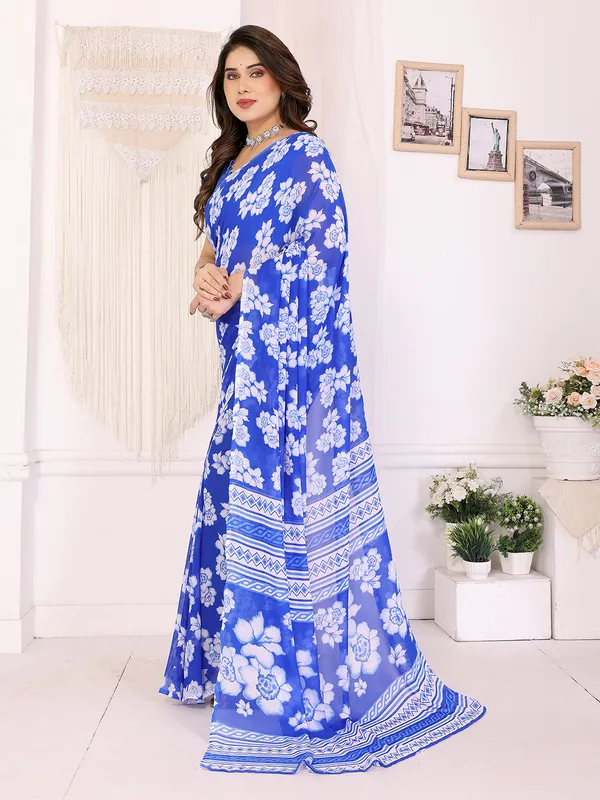 Floral_Print_Georgette_saree_with_Unstitched_Blouse_Piece