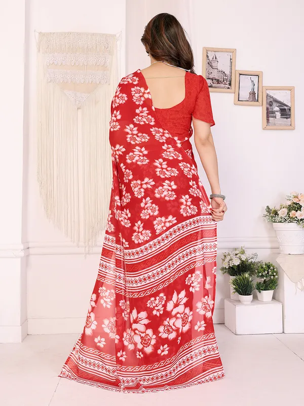 Floral_Print_Georgette_saree_with_Unstitched_Blouse_Piece