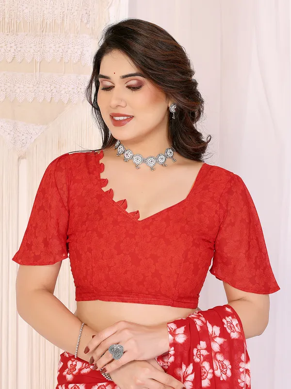 Floral_Print_Georgette_saree_with_Unstitched_Blouse_Piece