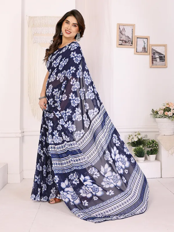Floral_Print_Georgette_saree_with_Unstitched_Blouse_Piece