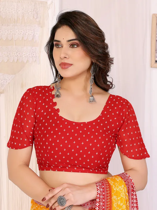 Floral_Print_Georgette_saree_with_Unstitched_Blouse_Piece