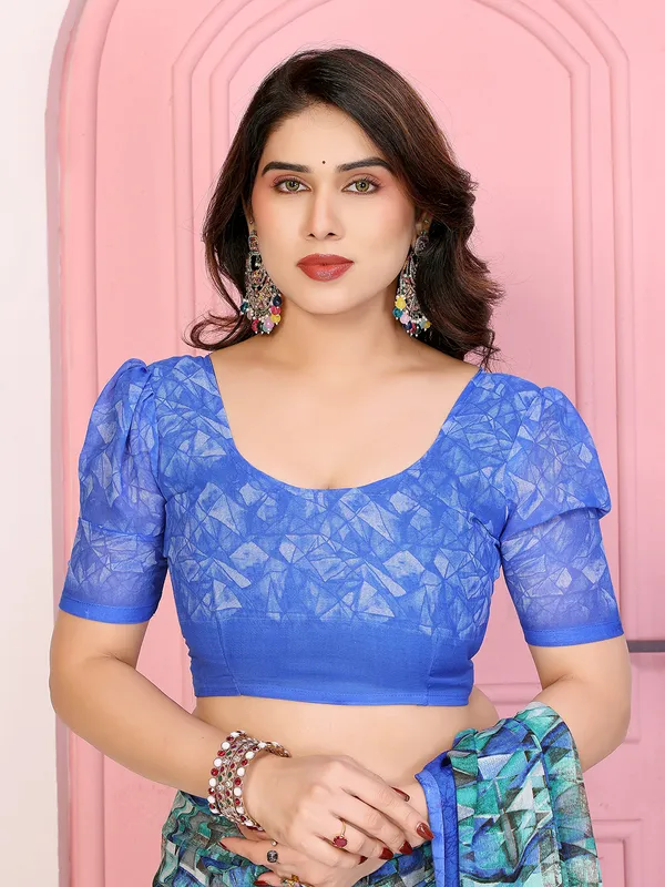 Floral_Print_Georgette_saree_with_Unstitched_Blouse_Piece
