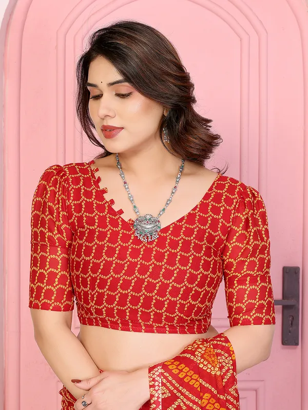 Floral_Print_Georgette_saree_with_Unstitched_Blouse_Piece