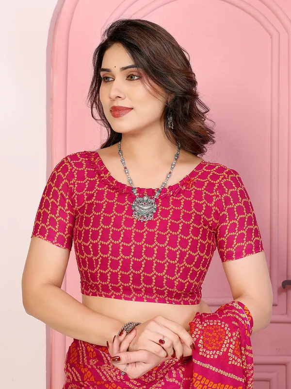 Floral_Print_Georgette_saree_with_Unstitched_Blouse_Piece