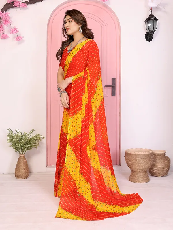 Floral_Print_Georgette_saree_with_Unstitched_Blouse_Piece