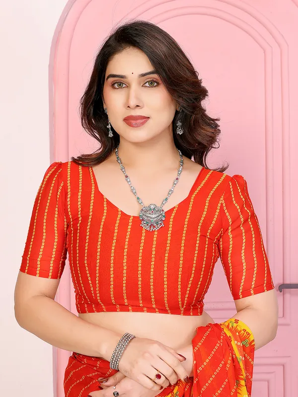 Floral_Print_Georgette_saree_with_Unstitched_Blouse_Piece
