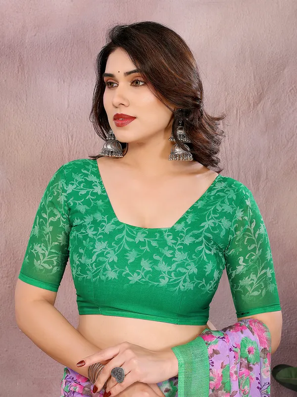 Floral_Print_Georgette_saree_with_Unstitched_Blouse_Piece
